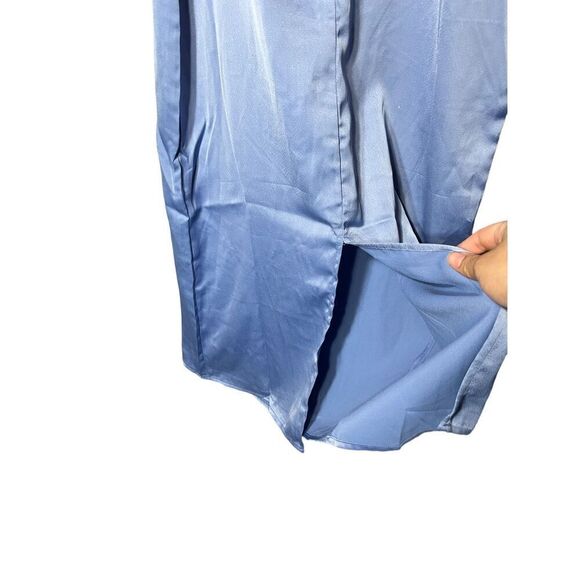 WeWoreWhat Slate Blue Cowl Midi Dress NWT Size 2 - Picture 5 of 10